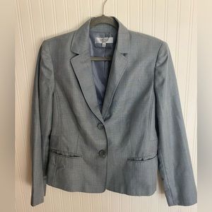 Grey Kasper Blazer with Blue and Tan Detail
